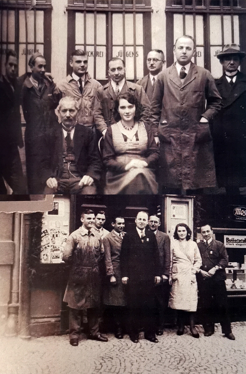 Belegschaft der Druckerei Juergens